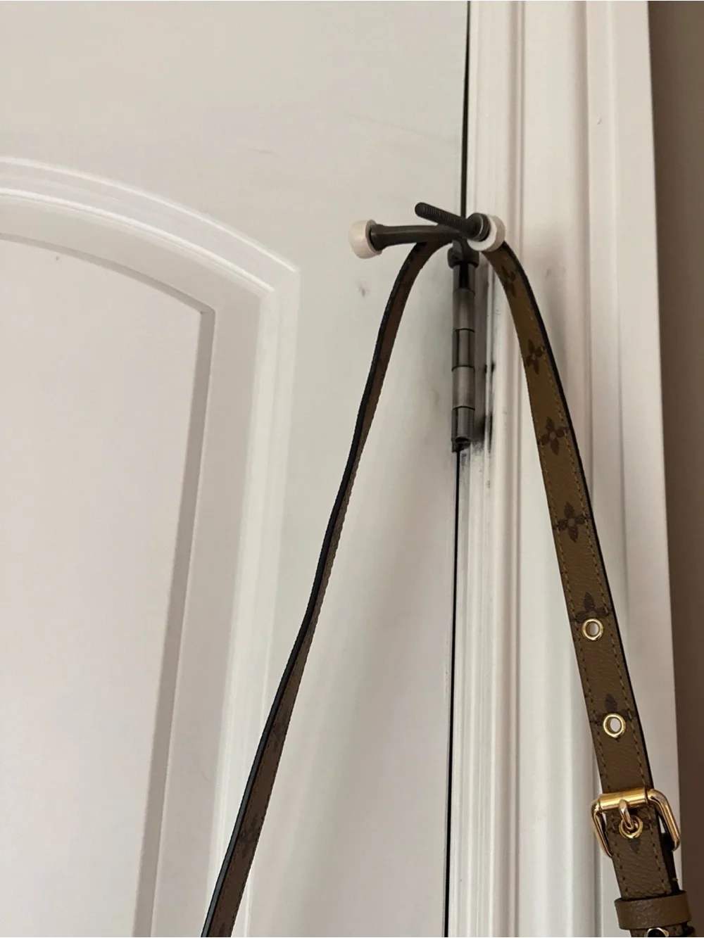Louis Vuitton Brown Monogram Adjustable Strap with Gold Hardware